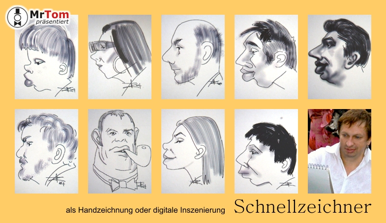Karikaturist, Schnellzeichner, Cartoonist